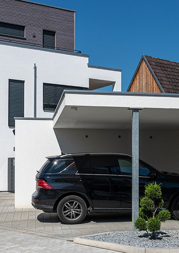 Stützen am Carport